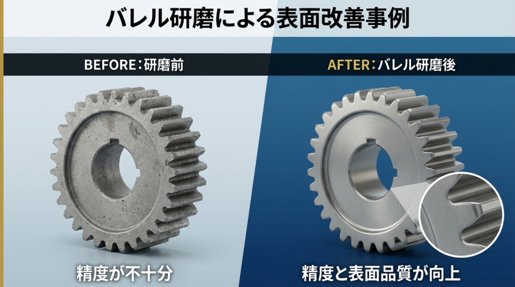 焼結ギヤ端面研磨